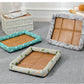 Summer Rattan Cat Dog Bed | Comfortable Pet Ice Mat | Kittens Puppy Beds Cushion