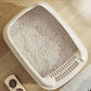 Semi Closed Cat Litter Box | High Side Kitten Tray with Scoop | Anti-Splash Pet Toilet