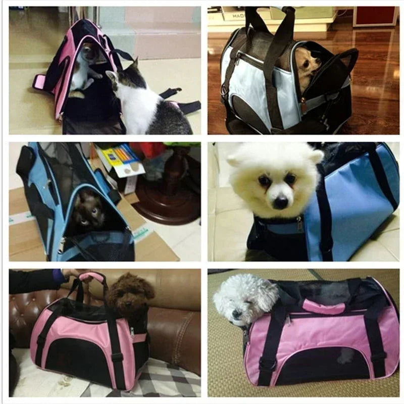 Dog Carrier Bag | Mesh Breathable Cat Carrier Bags | Foldable Pet Handbag