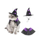 Halloween Pet Costume | Cat Wizard Cosplay | Kitten Cape and Hat