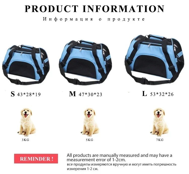 Dog Carrier Bag | Mesh Breathable Cat Carrier Bags | Foldable Pet Handbag