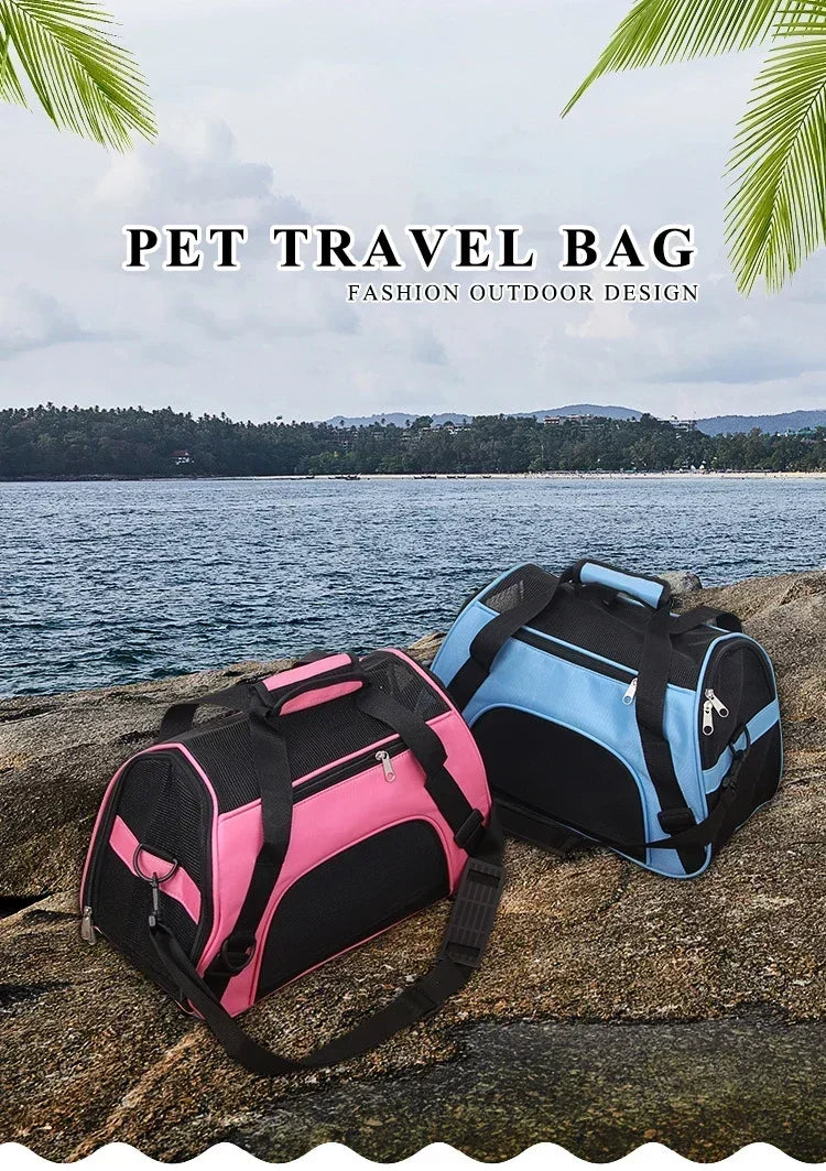 Dog Carrier Bag | Mesh Breathable Cat Carrier Bags | Foldable Pet Handbag